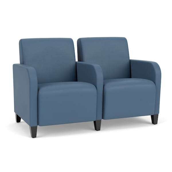 Lesro Siena Lounge Reception 2 Seat Tandem Seating, Black, MD Titan Upholstery SN2103 - main